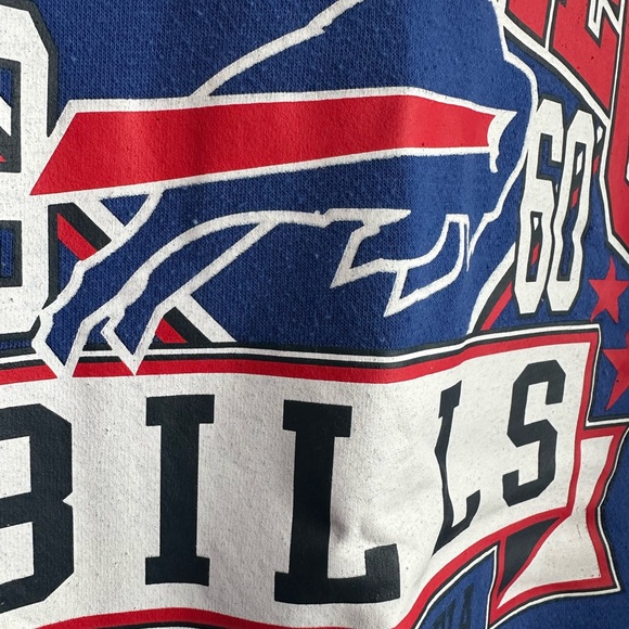 NFL Buffalo Bills Blue and Red Crewneck Sweater - Picture 4 of 6